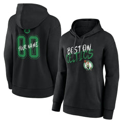 Boston Celtics Women's Hustle Custom Pullover Hoodie Black - NBA