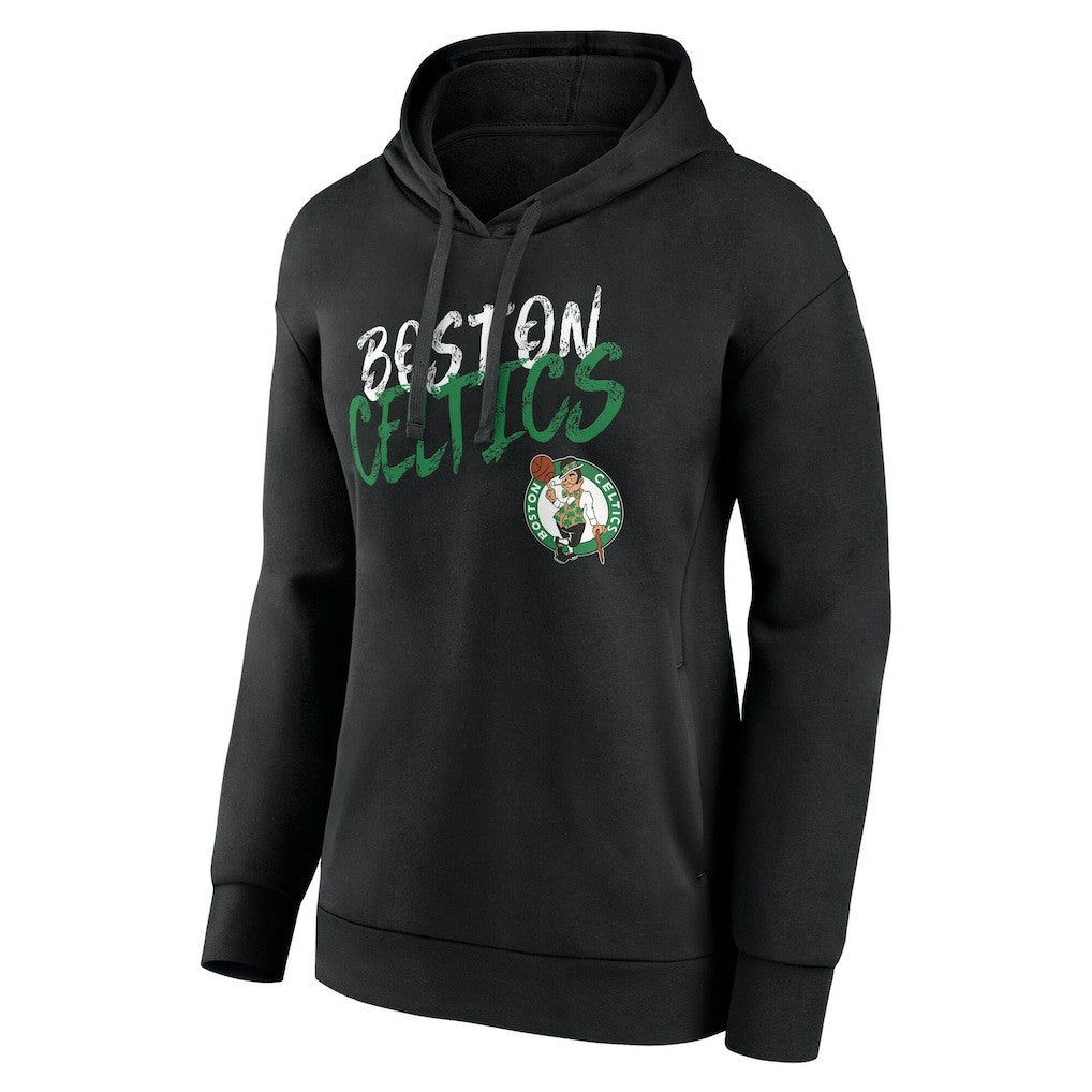 Boston Celtics Women's Hustle Custom Pullover Hoodie Black - NBA