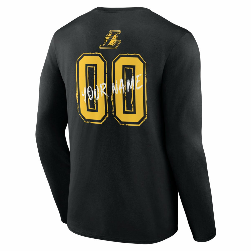 Los Angeles Lakers Hustle Custom Long Sleeve T-Shirt Black - NBA