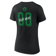 Boston Celtics Women's Hustle Custom V-Neck T-Shirt Black - NBA