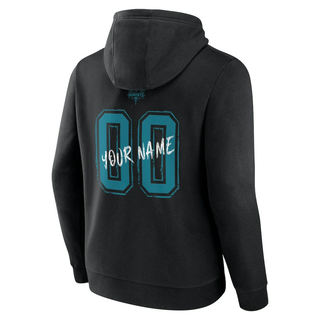 Charlotte Hornets Hustle Custom Pullover Hoodie Black - NBA