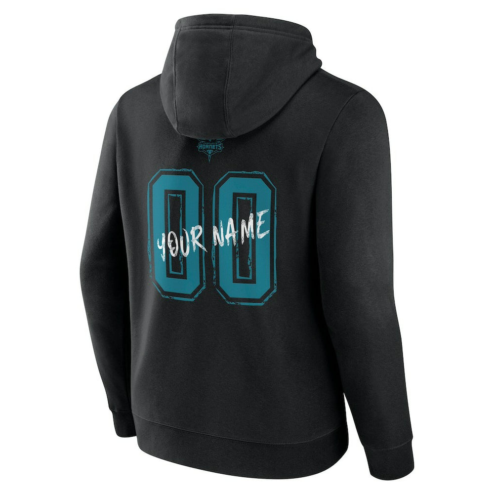 Charlotte Hornets Hustle Custom Pullover Hoodie Black - NBA