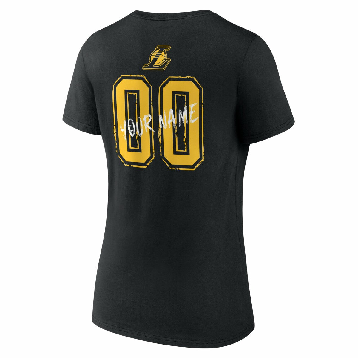 Los Angeles Lakers Women's Hustle Custom V-Neck T-Shirt Black - NBA