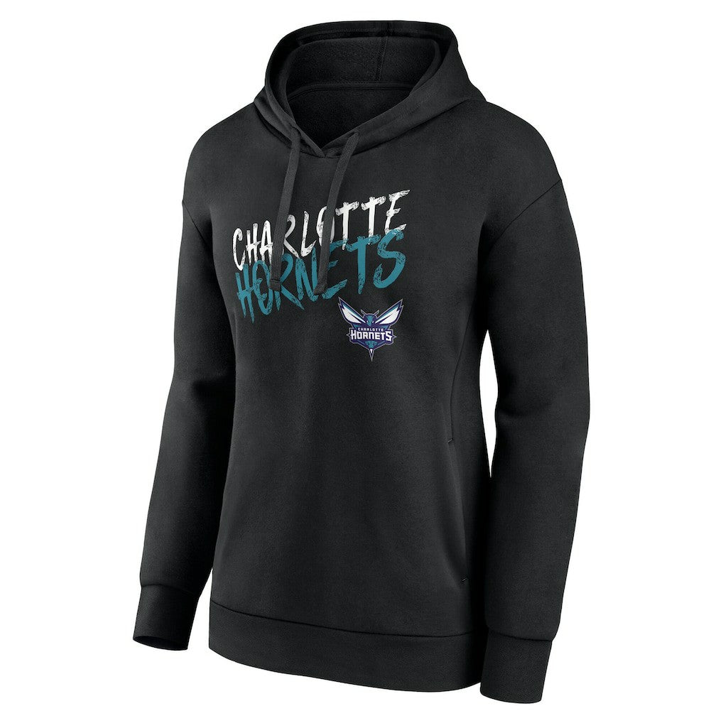 Charlotte Hornets Women's Hustle Custom Pullover Hoodie Black - NBA