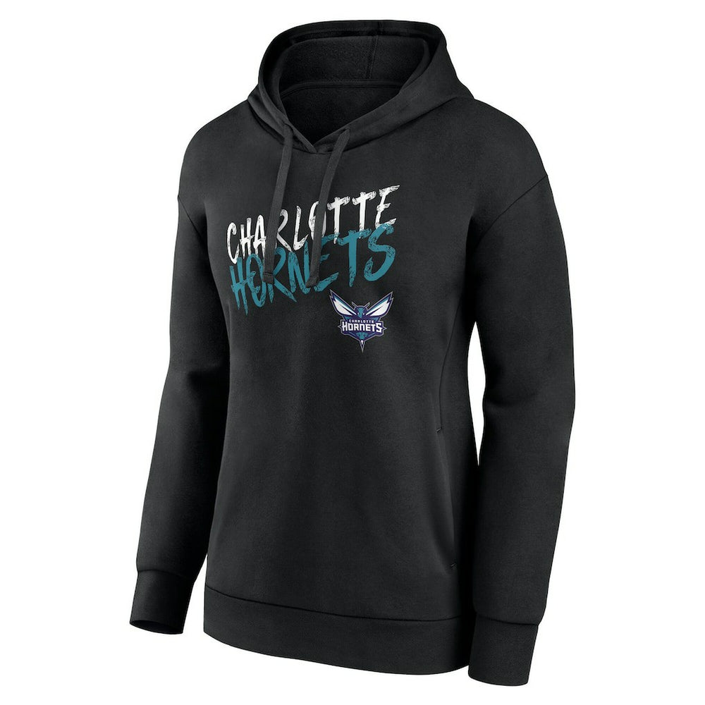 Charlotte Hornets Women's Hustle Custom Pullover Hoodie Black - NBA