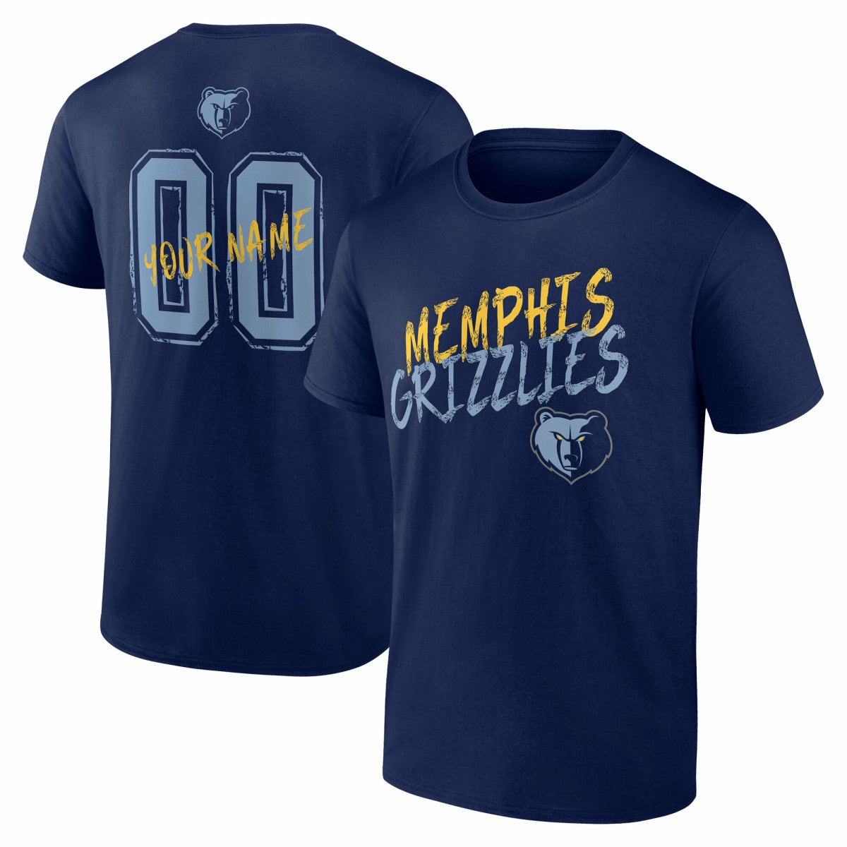 Memphis Grizzlies Hustle Custom T-Shirt Navy - NBA