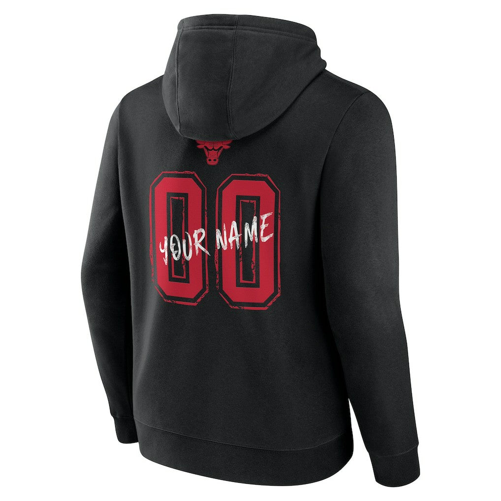 Chicago Bulls Hustle Custom Pullover Hoodie Black - NBA