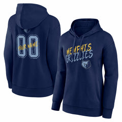 Memphis Grizzlies Women's Hustle Custom Pullover Hoodie Navy - NBA