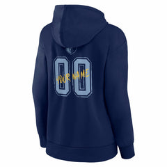 Memphis Grizzlies Women's Hustle Custom Pullover Hoodie Navy - NBA