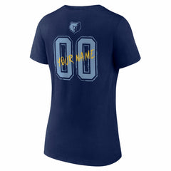Memphis Grizzlies Women's Hustle Custom V-Neck T-Shirt Navy - NBA