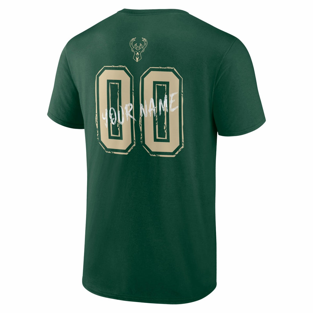 Milwaukee Bucks Hustle Custom T-Shirt Hunter Green - NBA