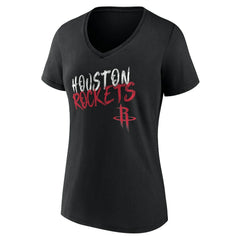 Houston Rockets Women's Hustle Custom V-Neck T-Shirt Black - NBA