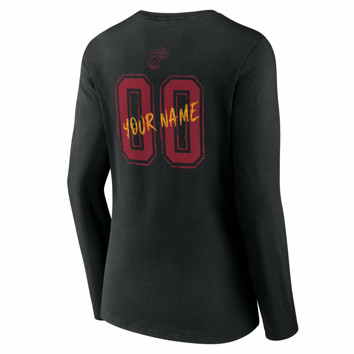 Miami Heat Women's Hustle Custom Long Sleeve V-Neck T-Shirt Black - NBA