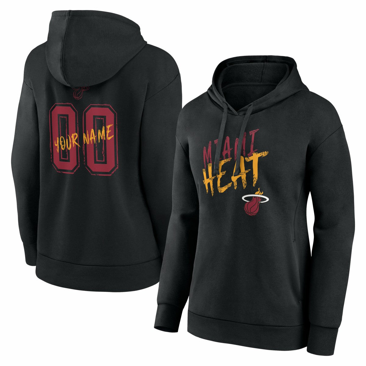 Miami Heat Women's Hustle Custom Pullover Hoodie Black - NBA