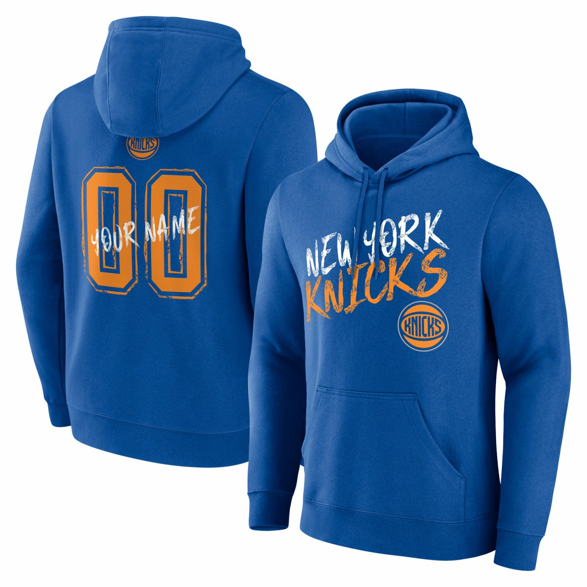 New York Knicks Hustle Custom Pullover Hoodie Blue - NBA
