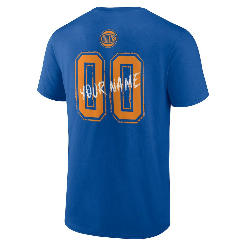 New York Knicks Hustle Custom T-Shirt Blue - NBA