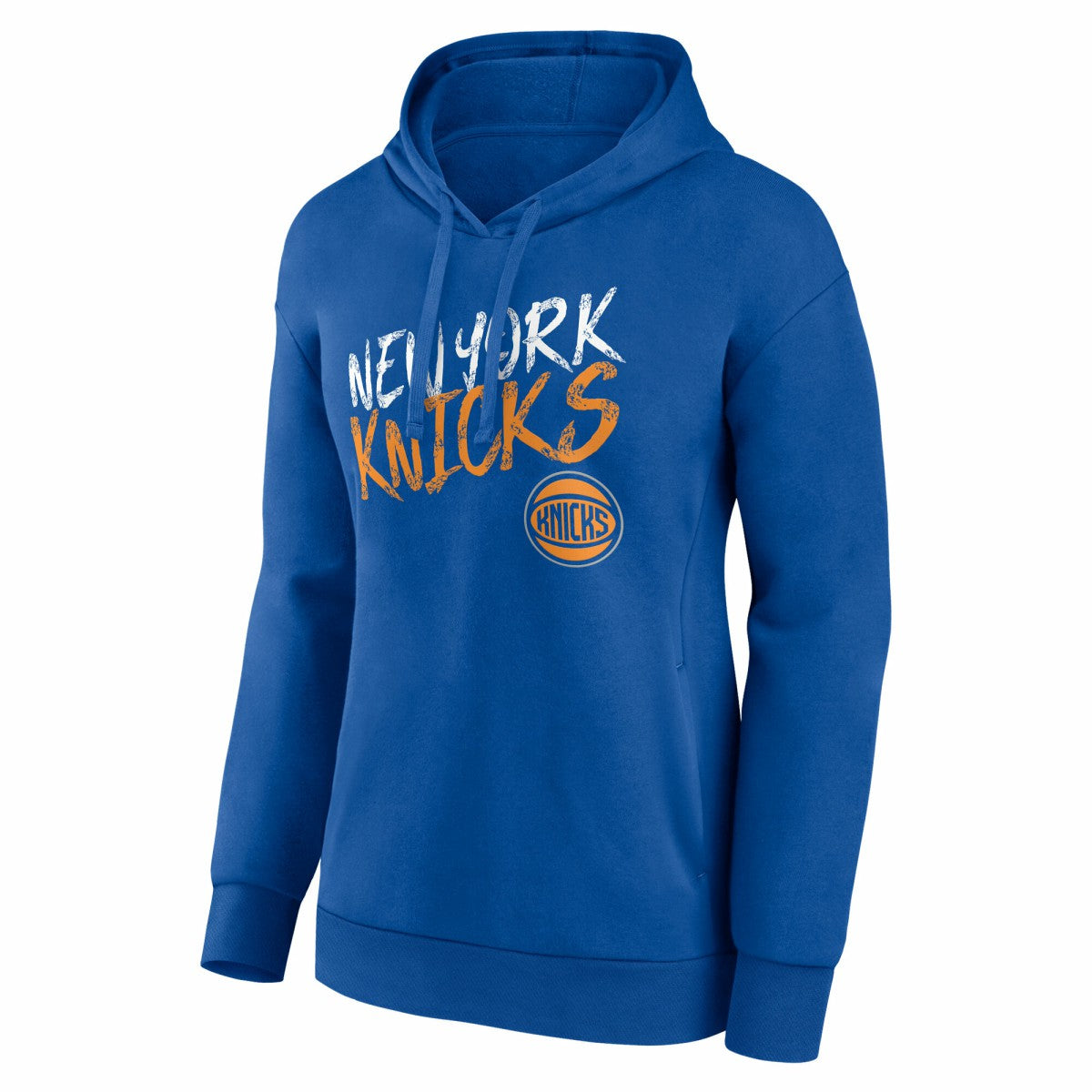 New York Knicks Women's Hustle Custom Pullover Hoodie Blue - NBA