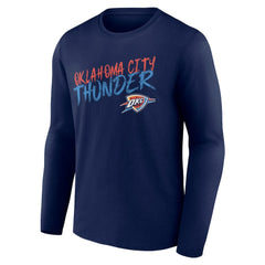 Oklahoma City Thunder Hustle Custom Long Sleeve T-Shirt Navy - NBA