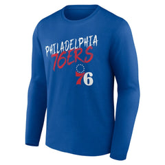 Philadelphia 76ers Hustle Custom Long Sleeve T-Shirt Royal - NBA