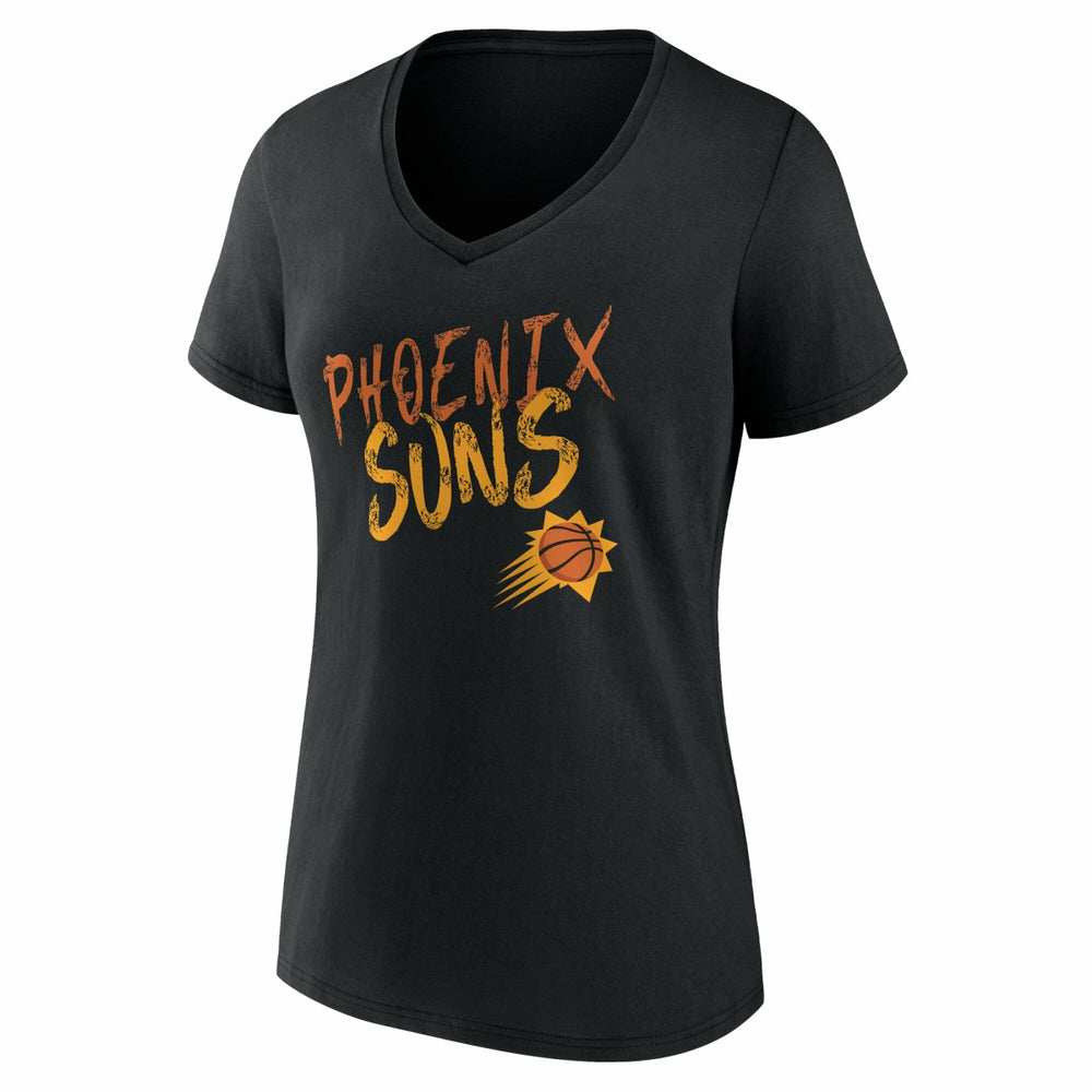 Phoenix Suns Women's Hustle Custom V-Neck T-Shirt Black - NBA