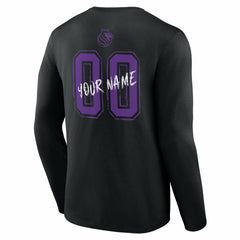Sacramento Kings Hustle Custom Long Sleeve T-Shirt Black - NBA