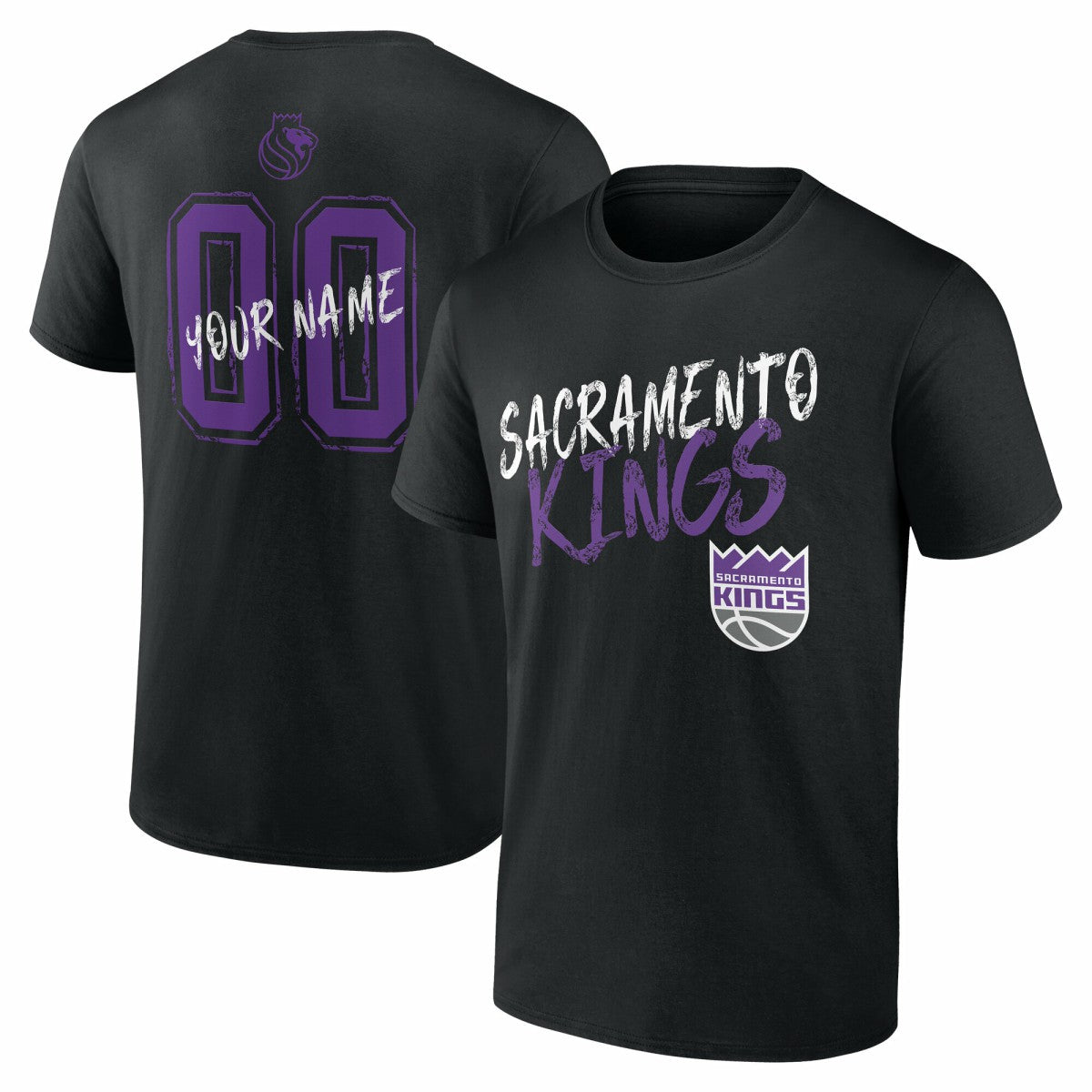 Sacramento Kings Hustle Custom T-Shirt Black - NBA