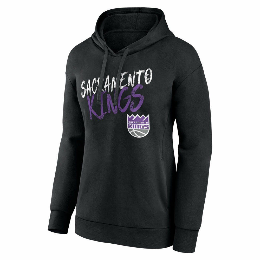 Sacramento Kings Women's Hustle Custom Pullover Hoodie Black - NBA