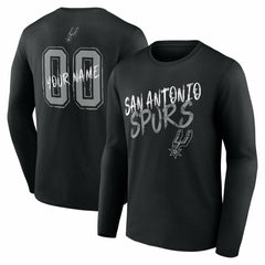San Antonio Spurs Hustle Custom Long Sleeve T-Shirt Black - NBA