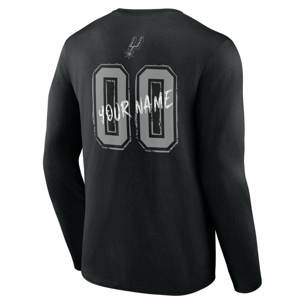 San Antonio Spurs Hustle Custom Long Sleeve T-Shirt Black - NBA