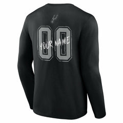 San Antonio Spurs Hustle Custom Long Sleeve T-Shirt Black - NBA
