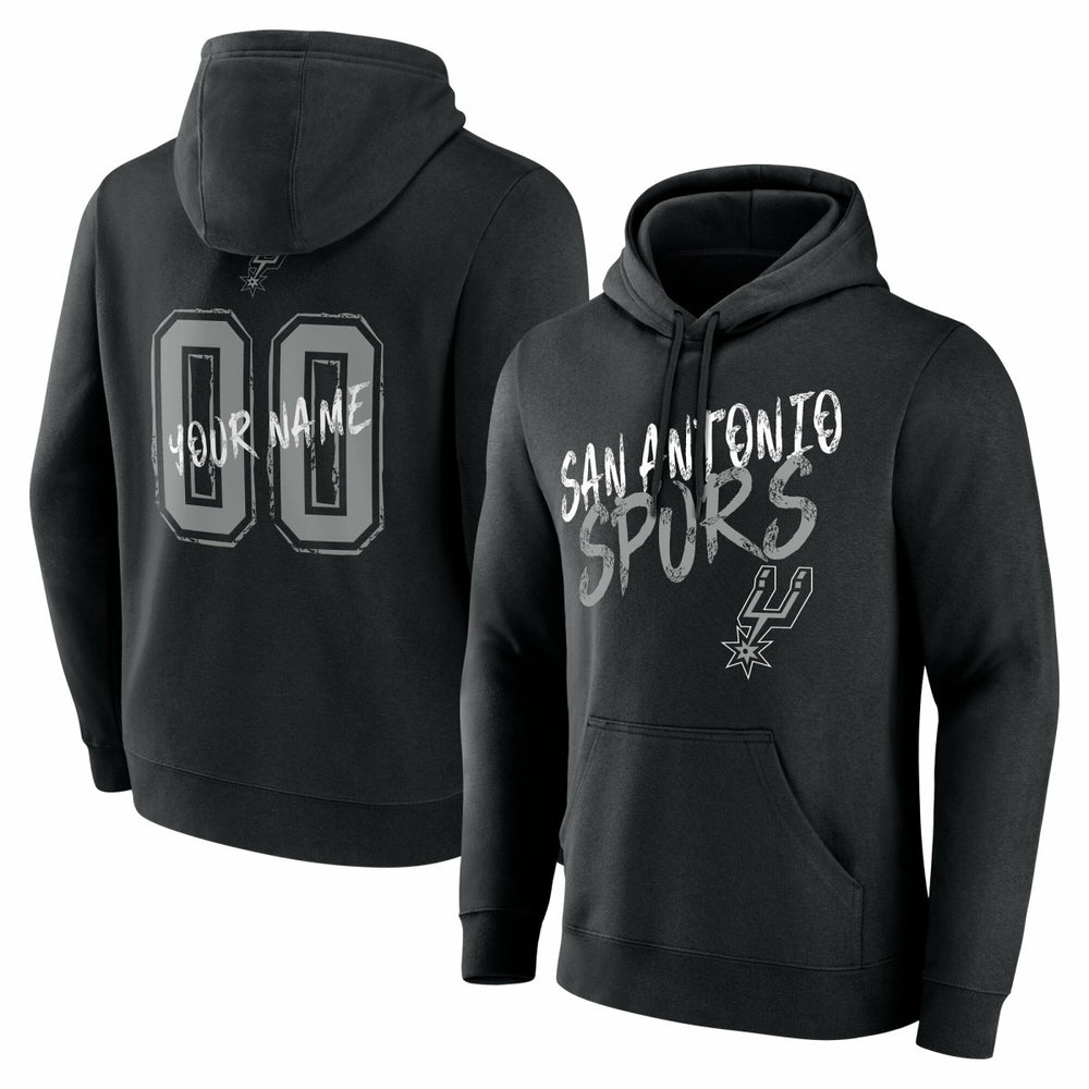 San Antonio Spurs Hustle Custom Pullover Hoodie Black - NBA