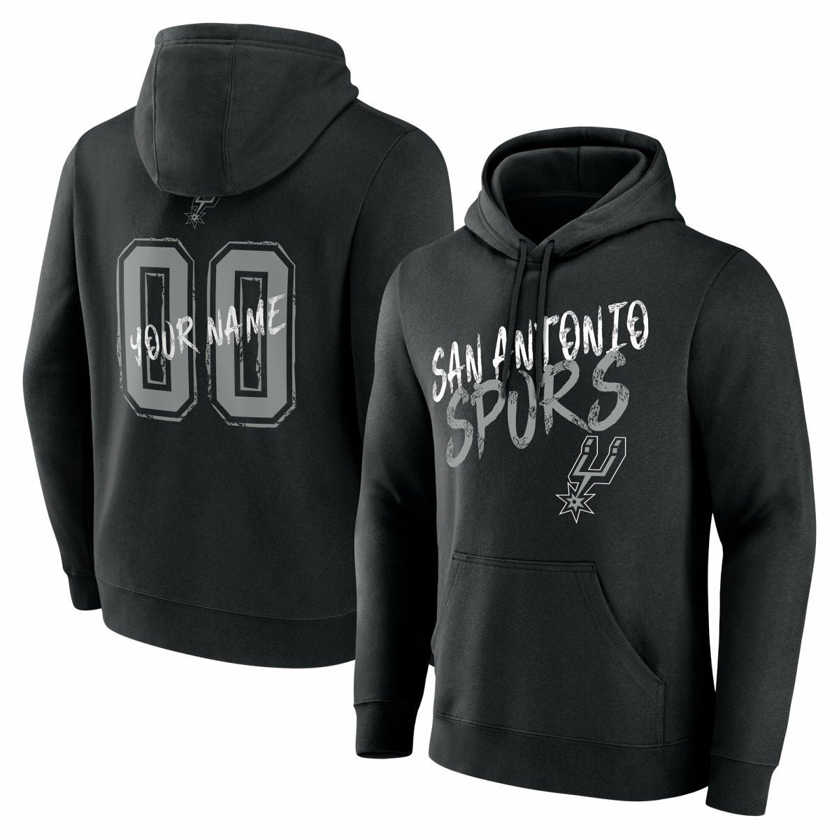 San Antonio Spurs Hustle Custom Pullover Hoodie Black - NBA