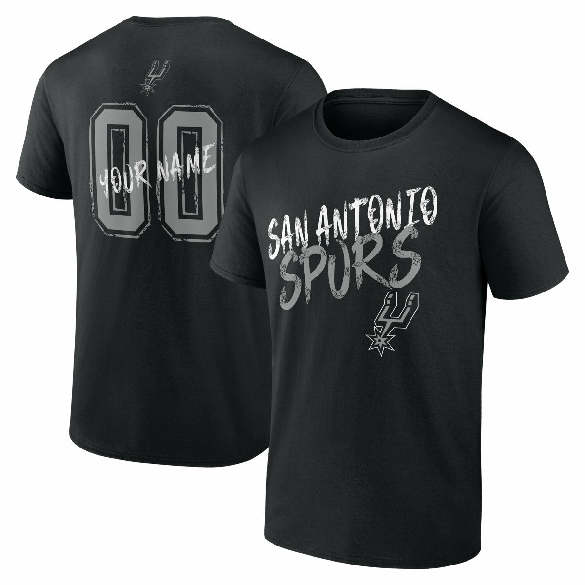 San Antonio Spurs Hustle Custom T-Shirt Black - NBA