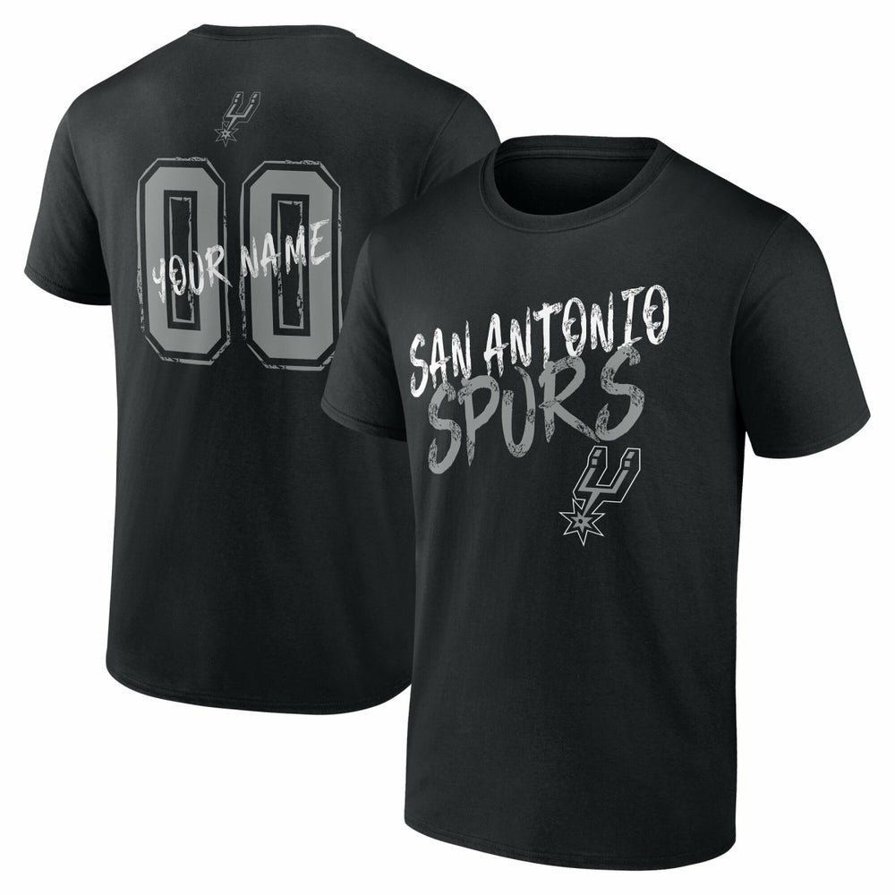 San Antonio Spurs Hustle Custom T-Shirt Black - NBA