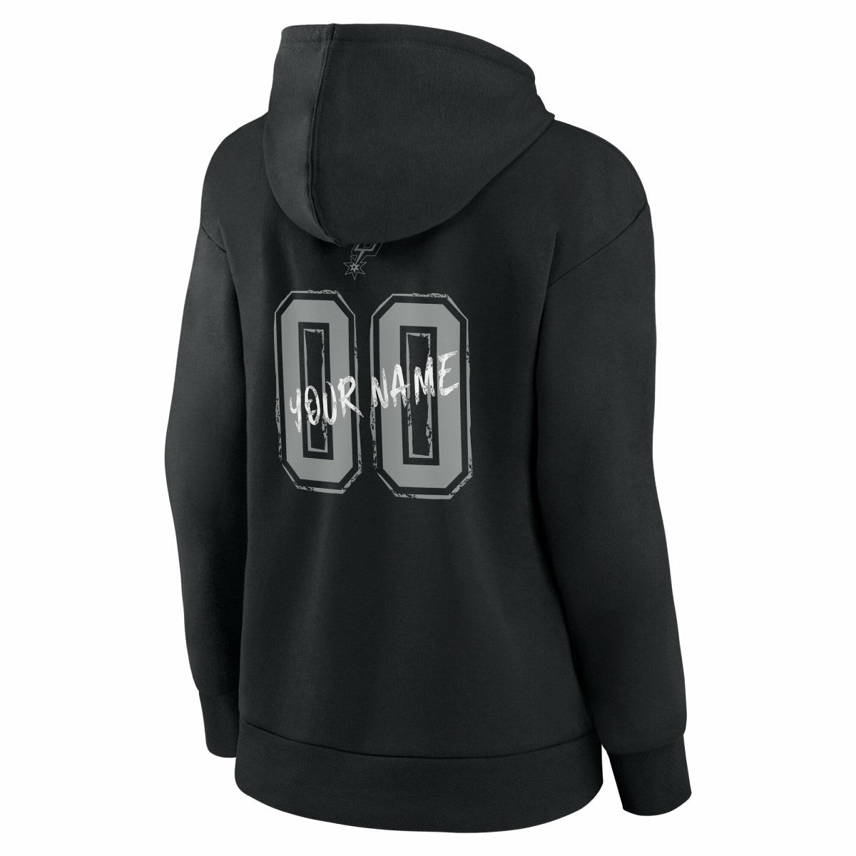 San Antonio Spurs Women's Hustle Custom Pullover Hoodie Black - NBA