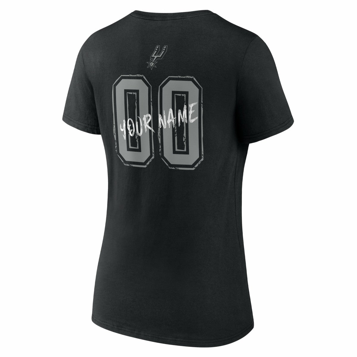 San Antonio Spurs Women's Hustle Custom V-Neck T-Shirt Black - NBA