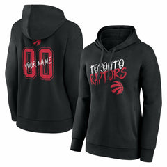 Toronto Raptors Women's Hustle Custom Pullover Hoodie Black - NBA