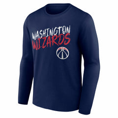 Washington Wizards Hustle Custom Long Sleeve T-Shirt Navy - NBA