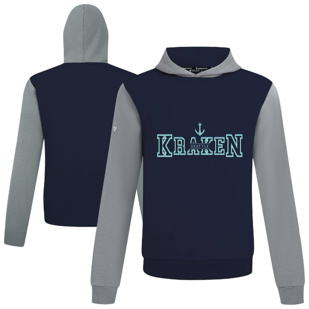 Seattle Kraken Levelwear Ultimate Journey Pullover Hoodie - Deep Sea Blue/Gray - NHL