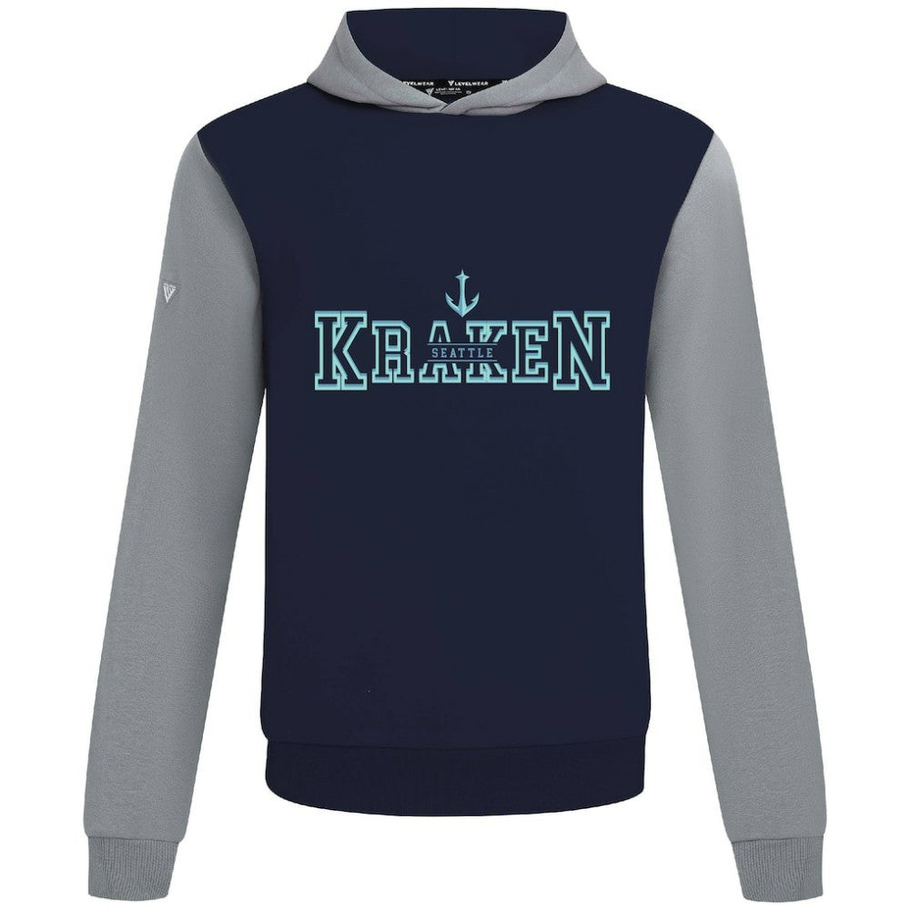 Seattle Kraken Levelwear Ultimate Journey Pullover Hoodie - Deep Sea Blue/Gray - NHL