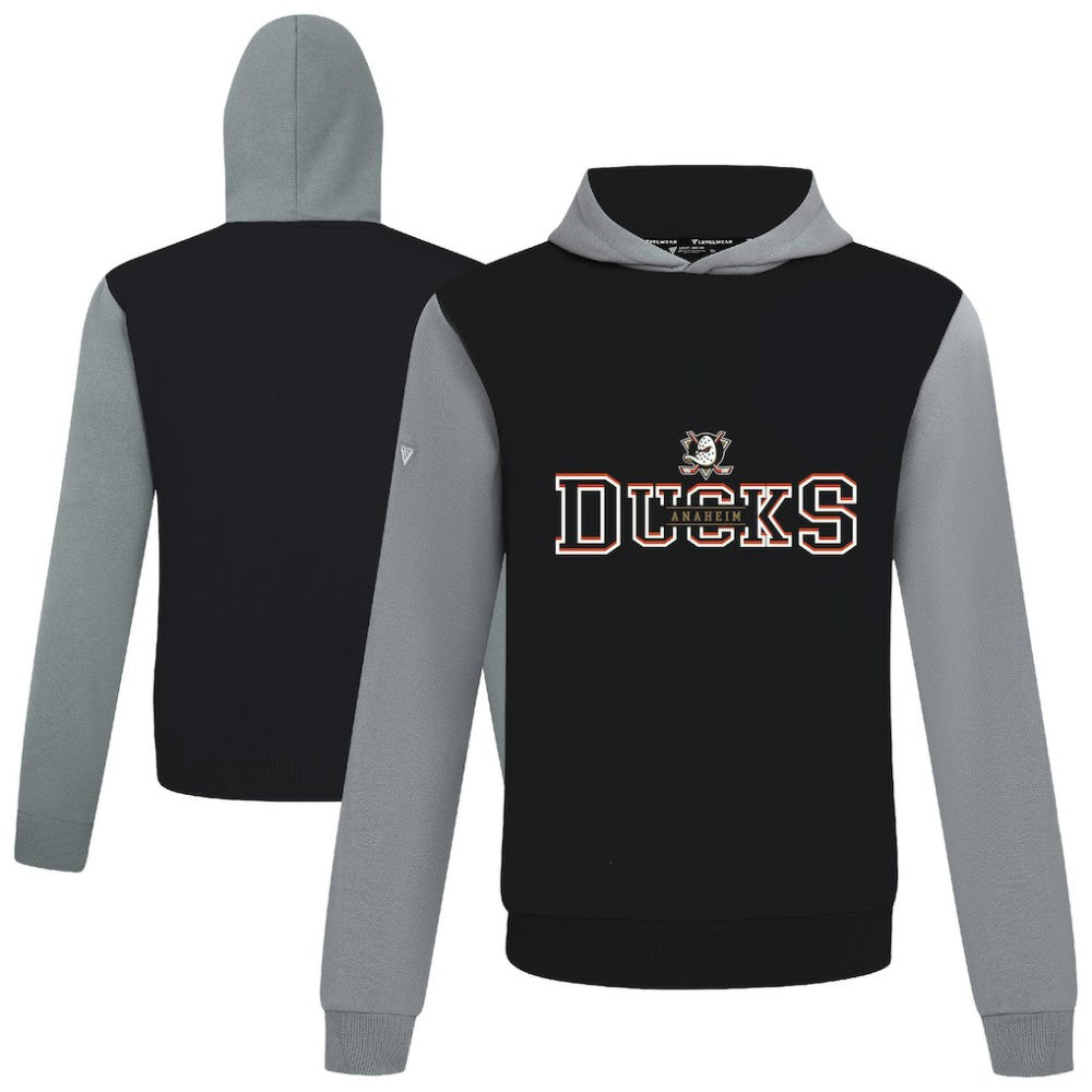 Anaheim Ducks Levelwear Ultimate Journey Pullover Hoodie - Black/Gray - NHL