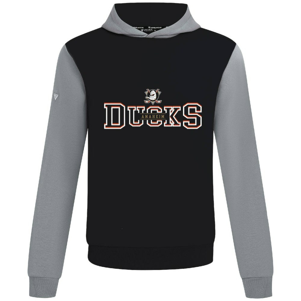 Anaheim Ducks Levelwear Ultimate Journey Pullover Hoodie - Black/Gray - NHL