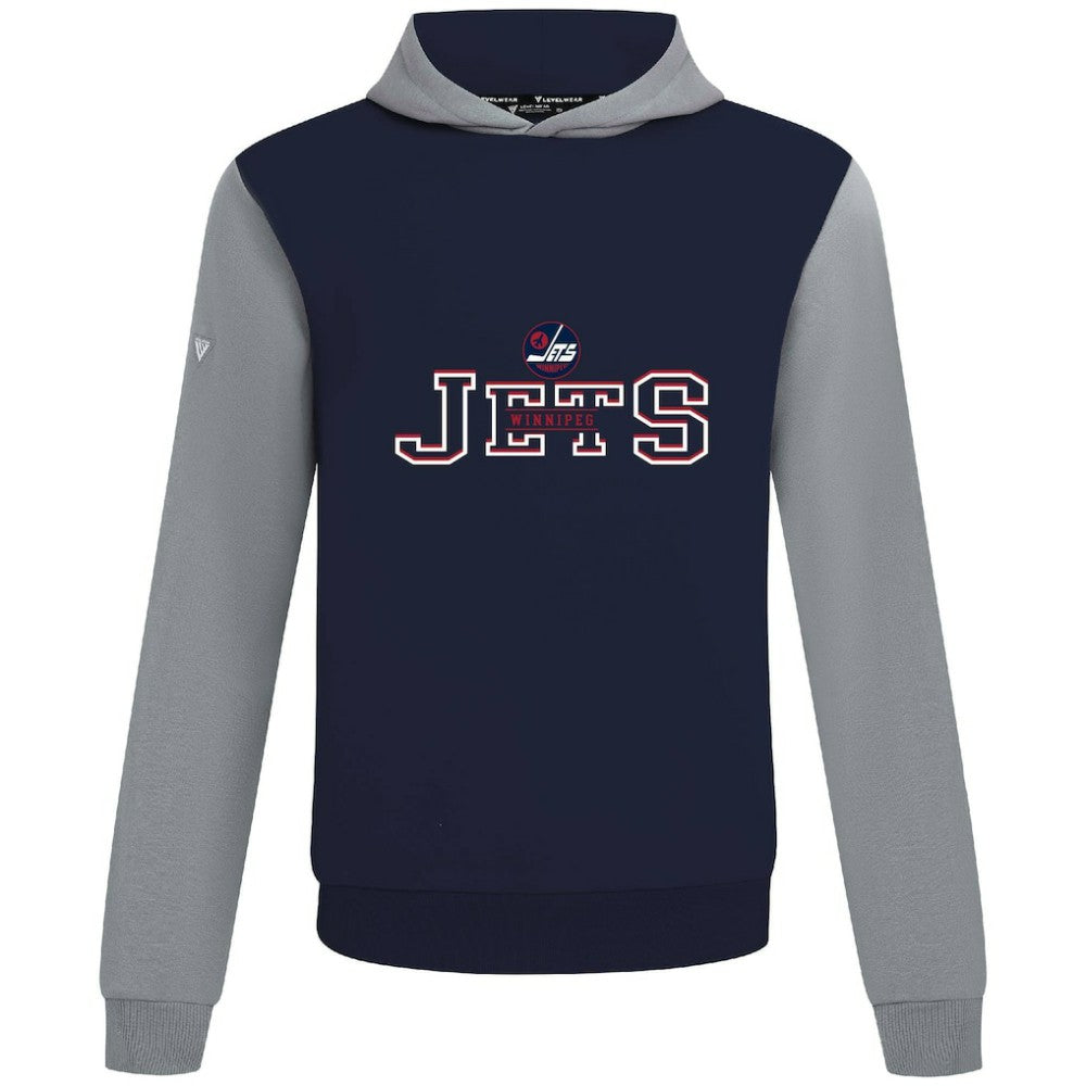 Winnipeg Jets Levelwear Ultimate Journey Pullover Hoodie - Navy/Gray - NHL