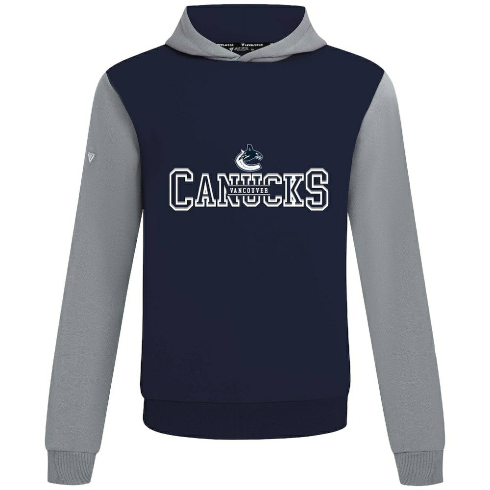 Vancouver Canucks Levelwear Ultimate Journey Pullover Hoodie - Navy/Gray - NHL