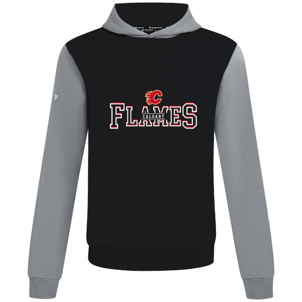 Calgary Flames Levelwear Ultimate Journey Pullover Hoodie - Black/Gray - NHL