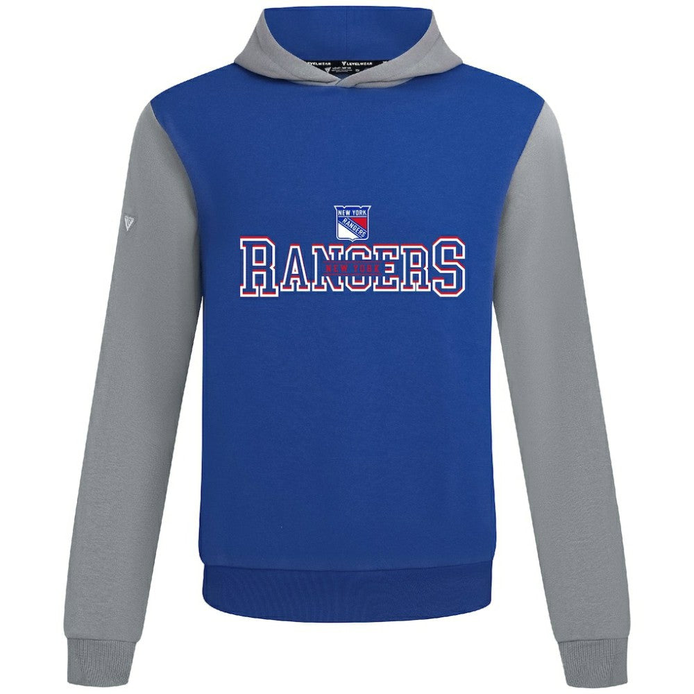 New York Rangers Levelwear Ultimate Journey Pullover Hoodie - Blue/Gray - NHL