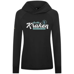 Seattle Kraken Levelwear Women's Slender Monument Raglan Pullover Hoodie - Black - NHL