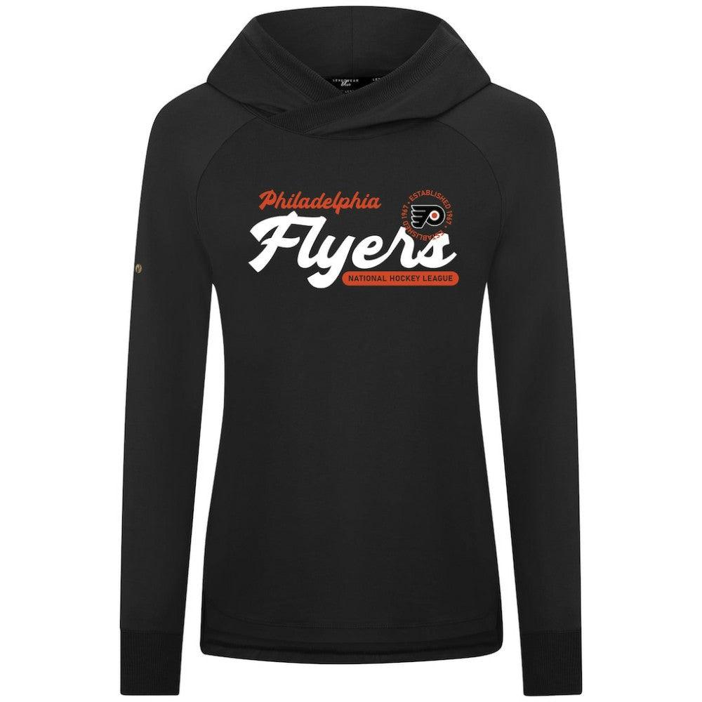 Philadelphia Flyers Levelwear Women's Slender Monument Raglan Pullover Hoodie - Black - NHL