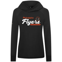 Philadelphia Flyers Levelwear Women's Slender Monument Raglan Pullover Hoodie - Black - NHL