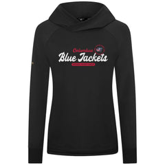Columbus Blue Jackets Levelwear Women's Slender Monument Raglan Pullover Hoodie - Black - NHL